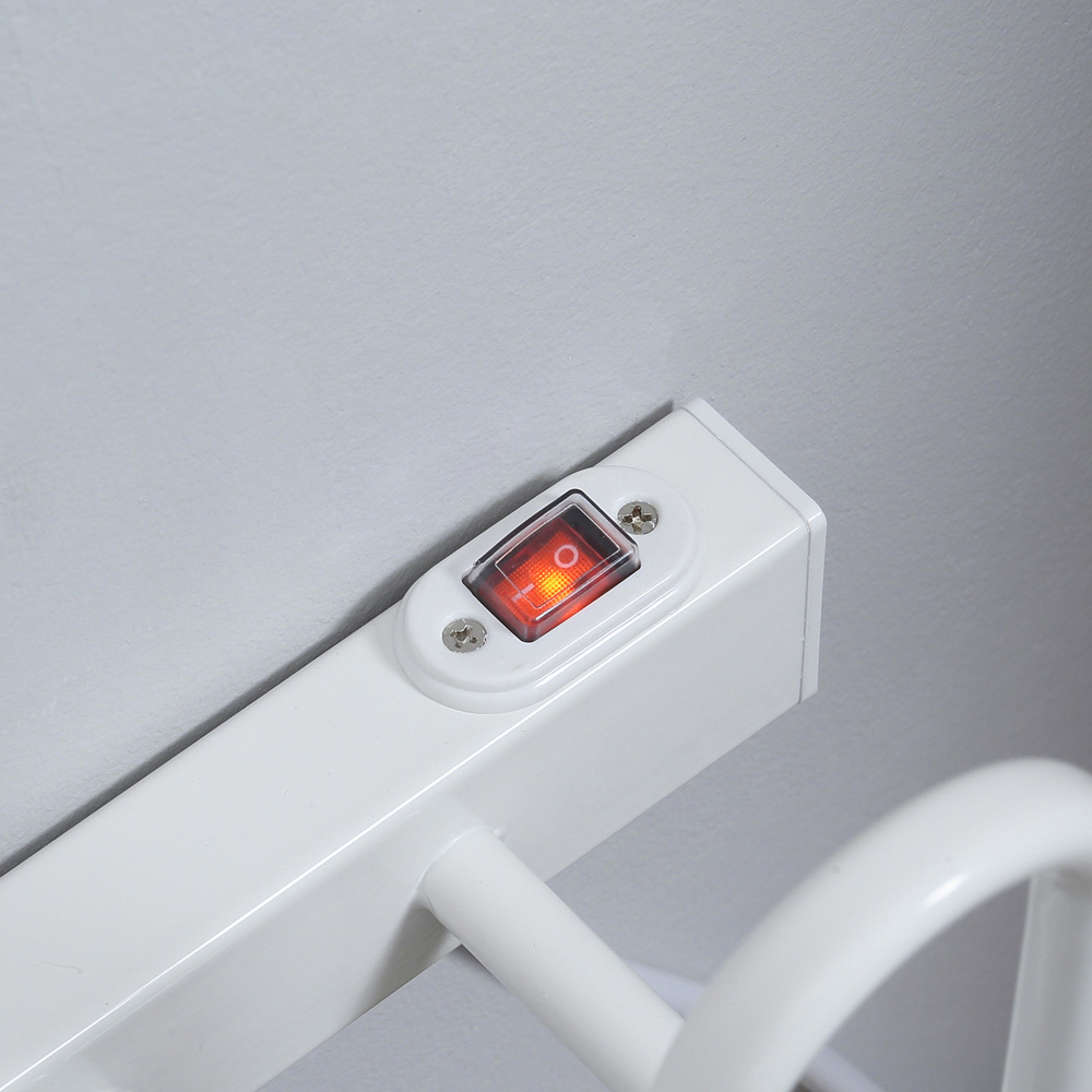 Portland 2 Pair White Wall-Mounted Electric Shoe Dryer Image 4