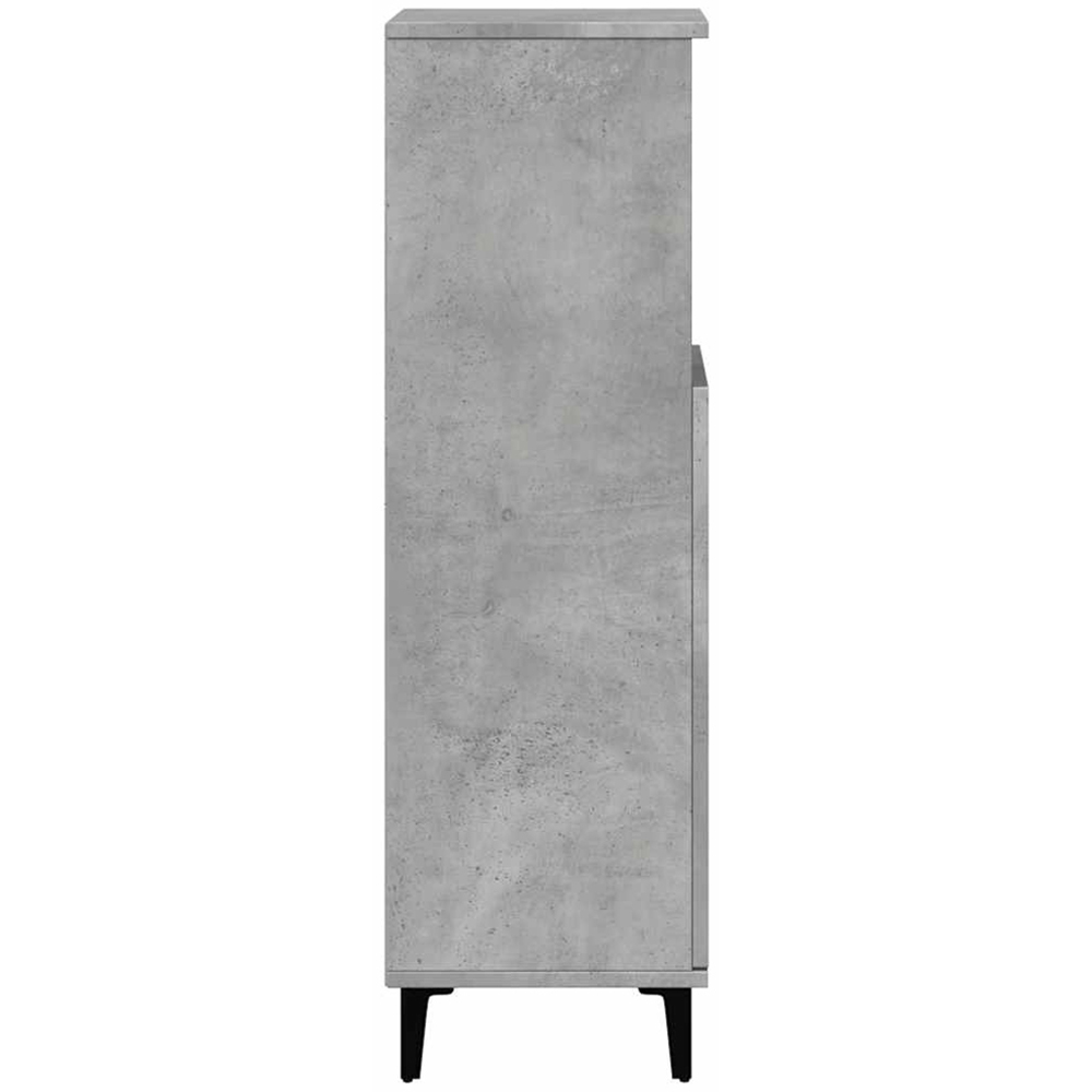 vidaXL Single Door Single Shelf Grey Bathroom Cabinet Image 5