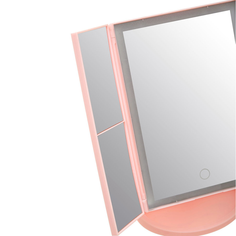 Premier Housewares Pink Cassini LED Dressing Table Mirror Image 6