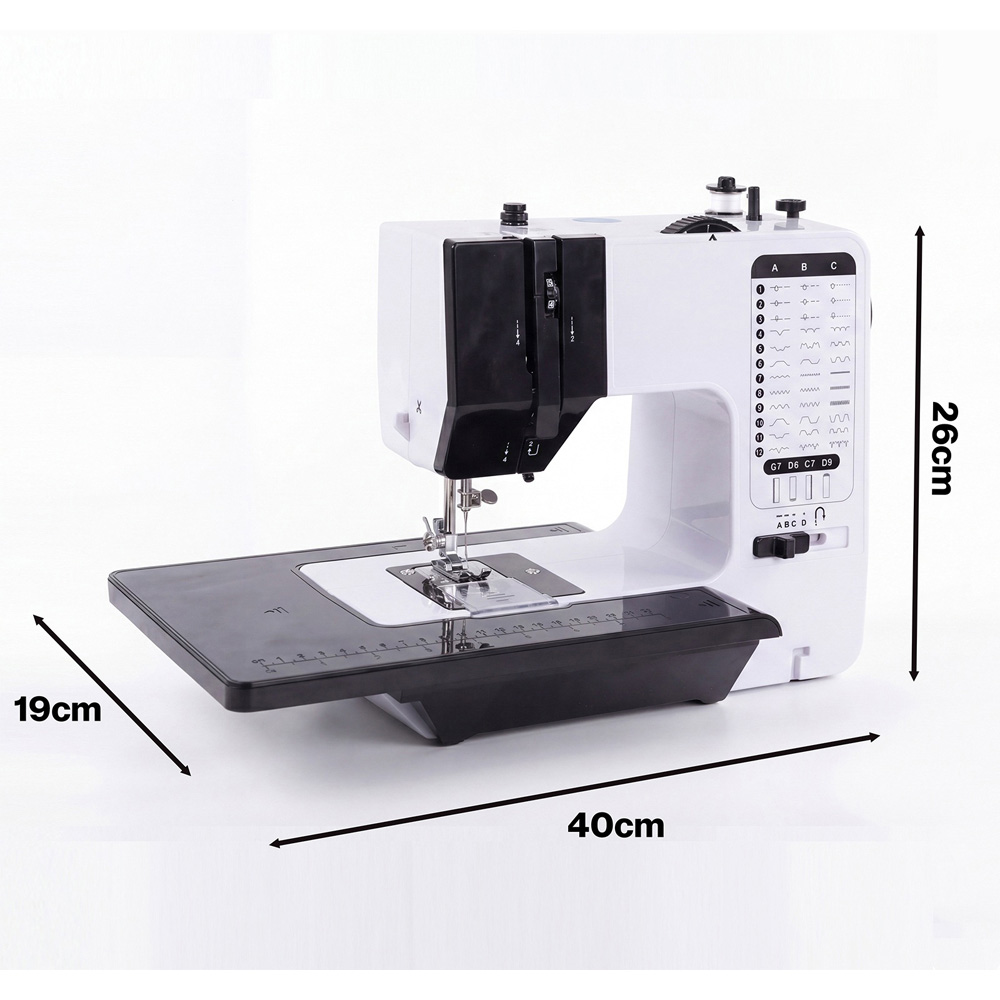 Spector EL1001-WH-UK White Mini Portable Electric Pedal Sewing Machine 9W Image 9