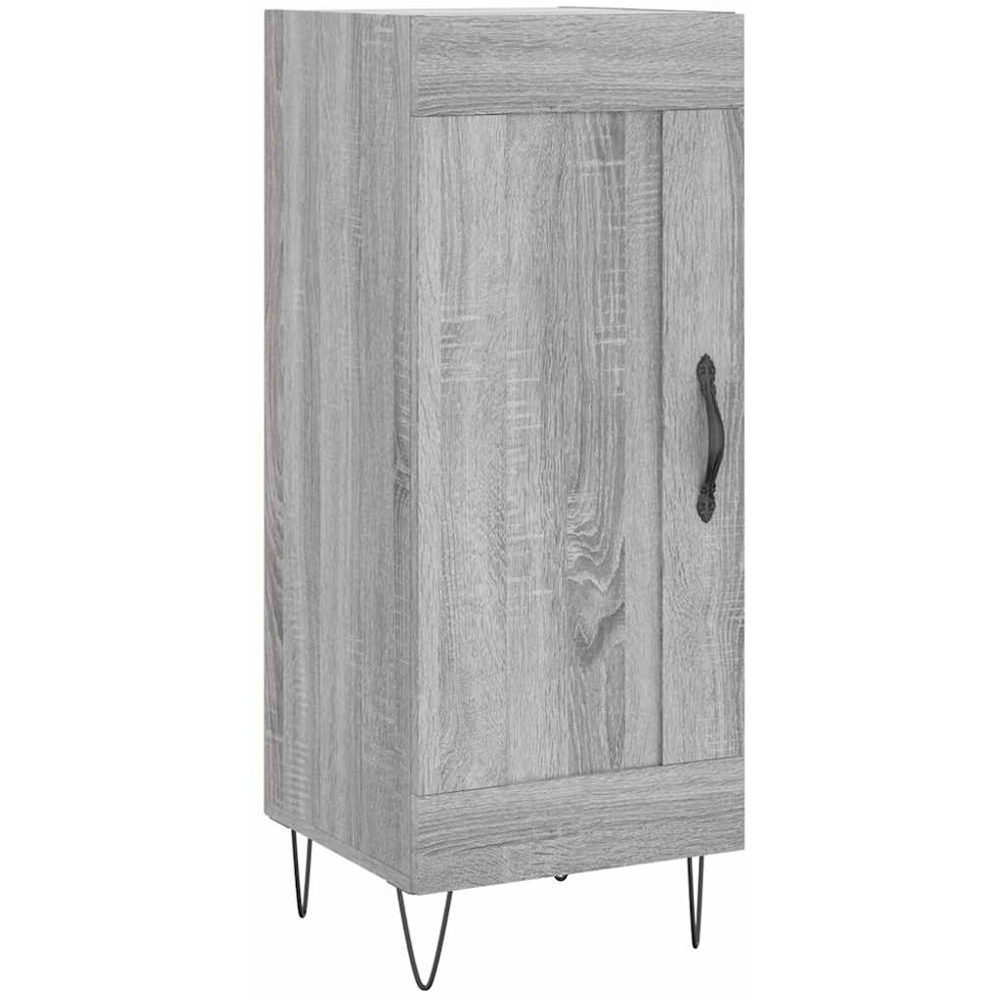vidaXL Single Door Grey Sonoma Wooden Sideboard Image 2