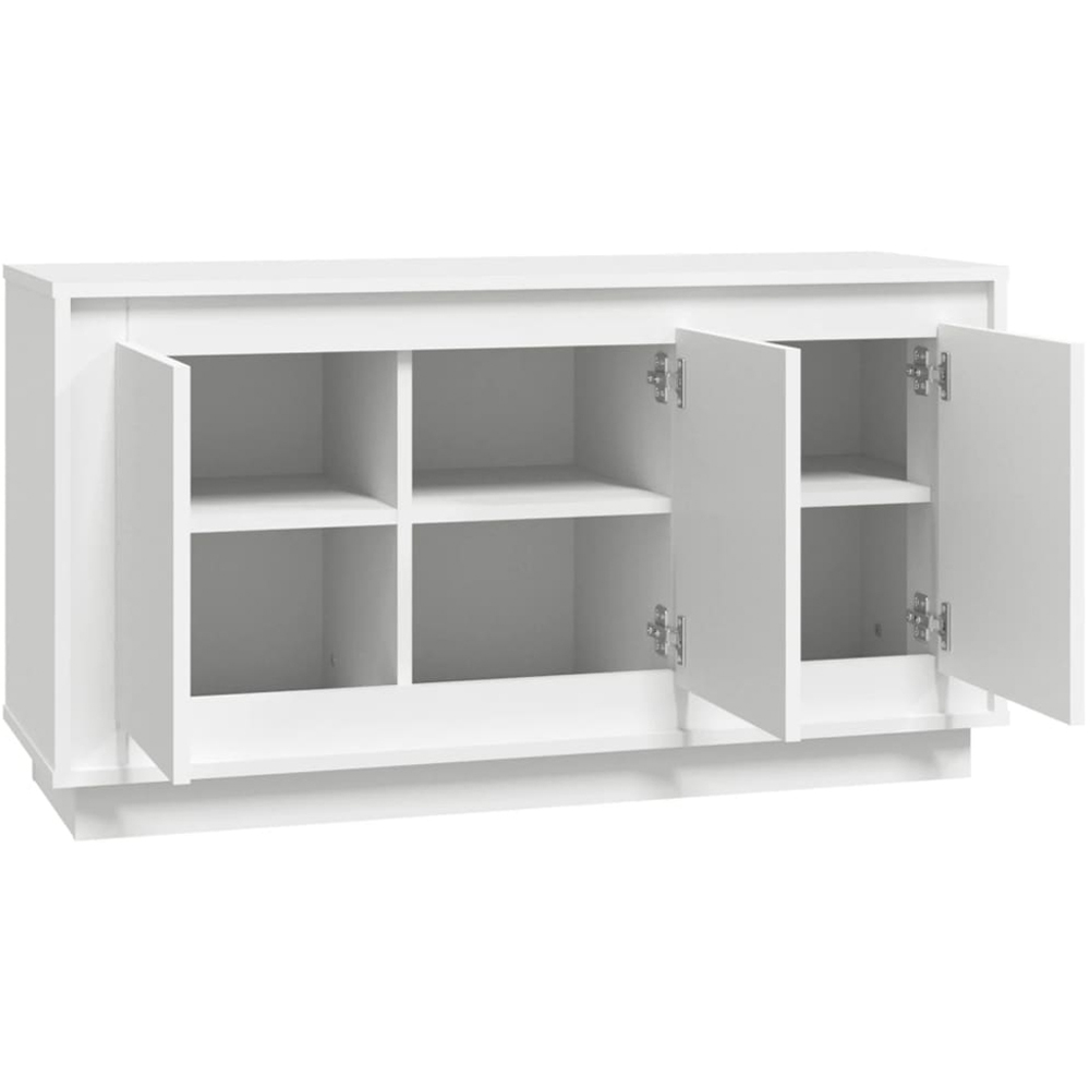 vidaXL 3 Door White Sideboard Image 5