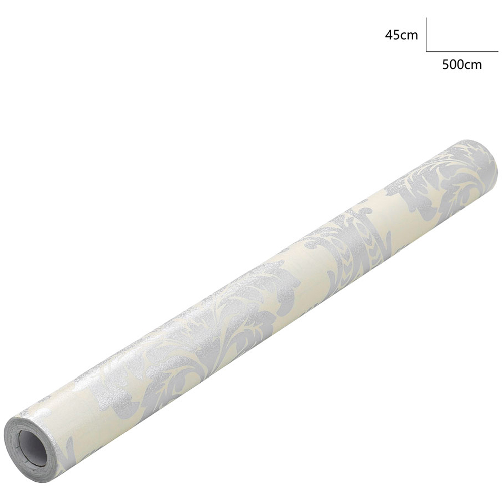 Living and Home Retro Floral Textured Yellow PVC Self Adhesive Wallpaper Image 8