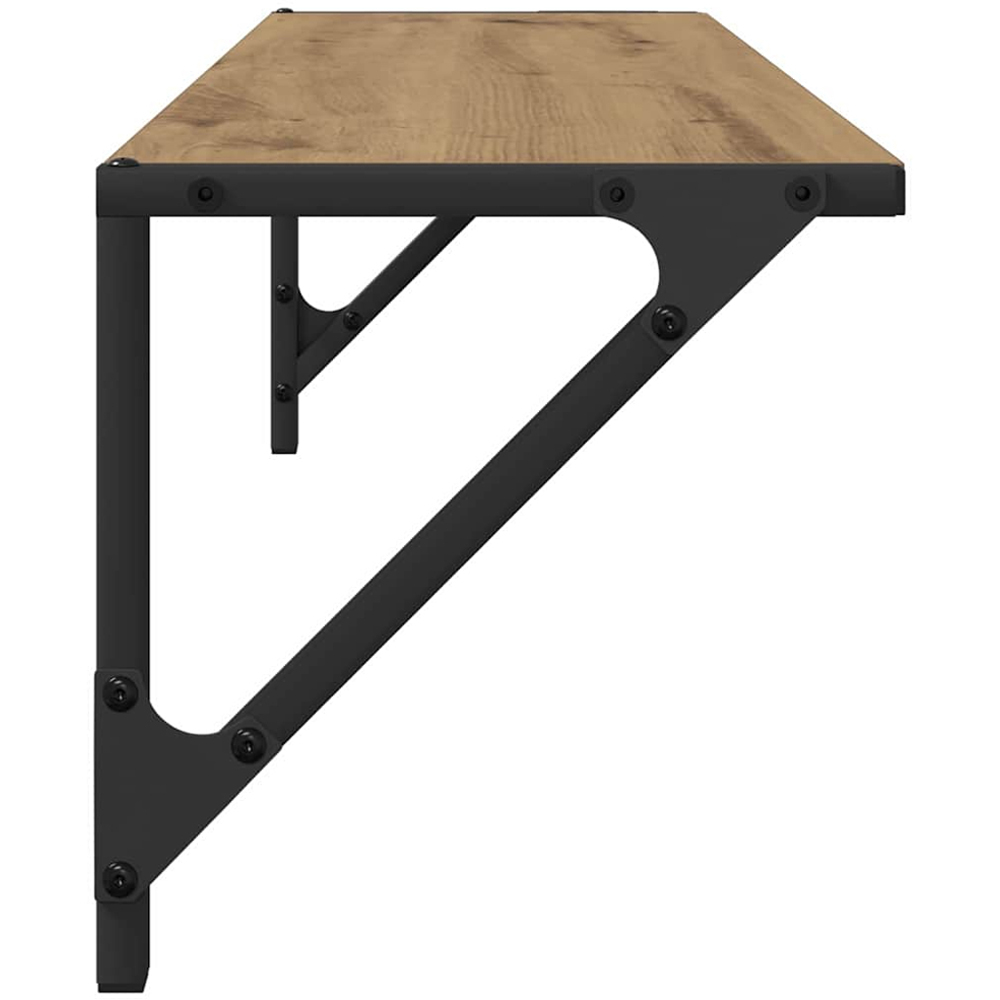 vidaXL 80 x 25cm Artisan Oak Wall Shelf Set of 2 Image 6