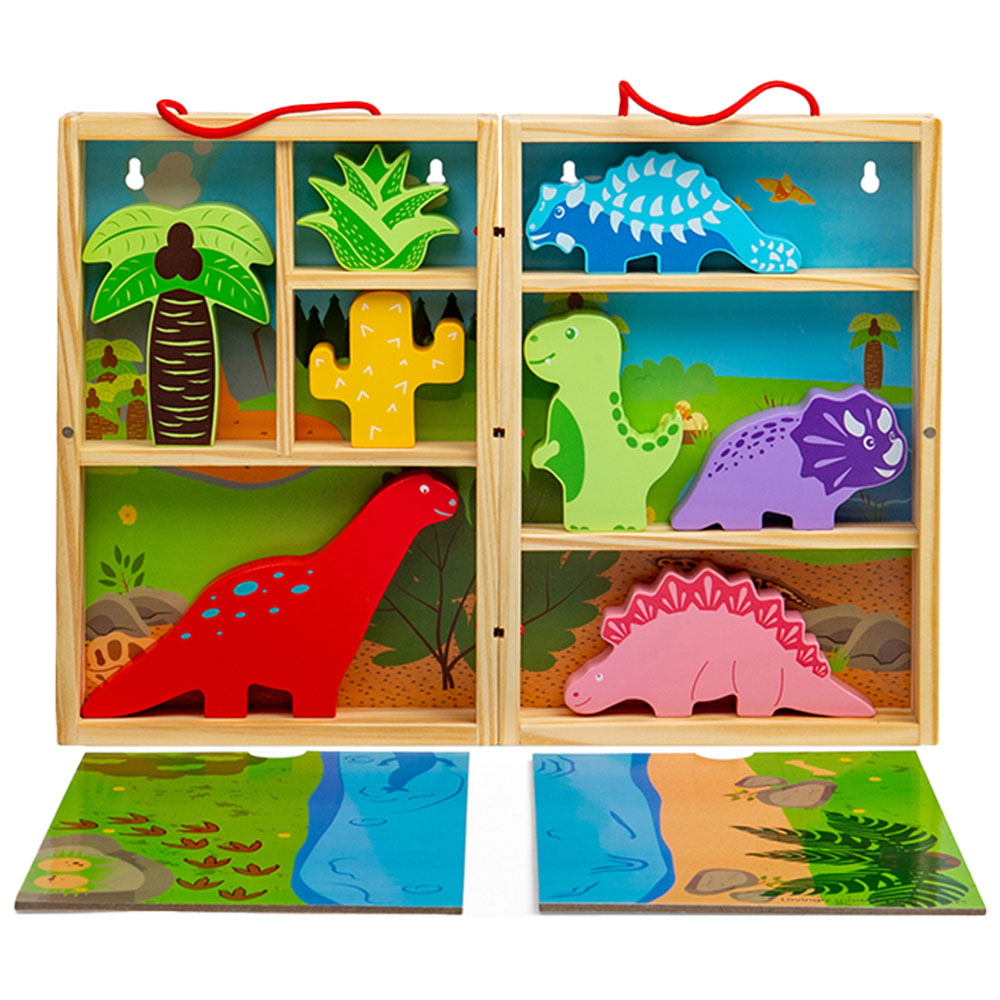 Bigjigs Toys Wooden Dinosaur Animal Playbox Multicolour Image 1