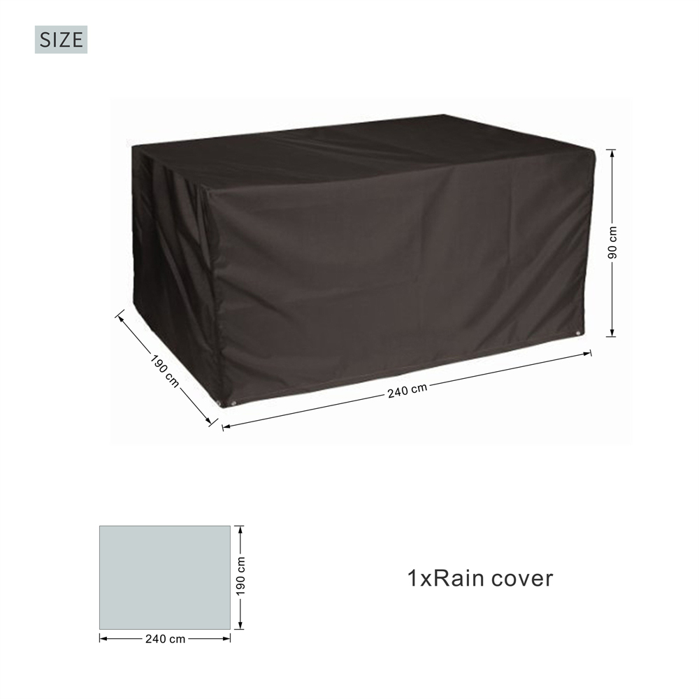 Direct Wicker Black 600D Heavy Duty Waterproof Furniture Cover 240 x 190 x 90cm Image 9