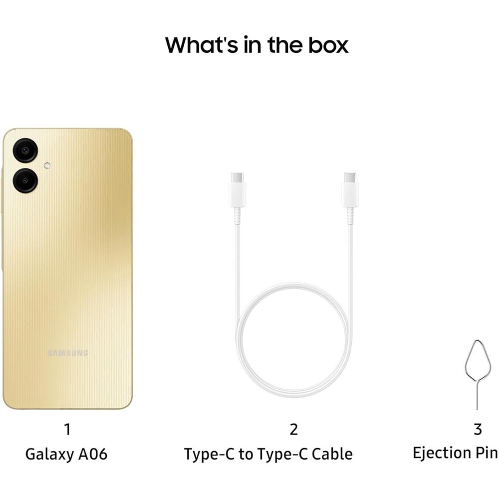Samsung Galaxy A06 4GB 64GB 50MP 6.7 inch Dual SIM Android Smartphone Gold Image 5
