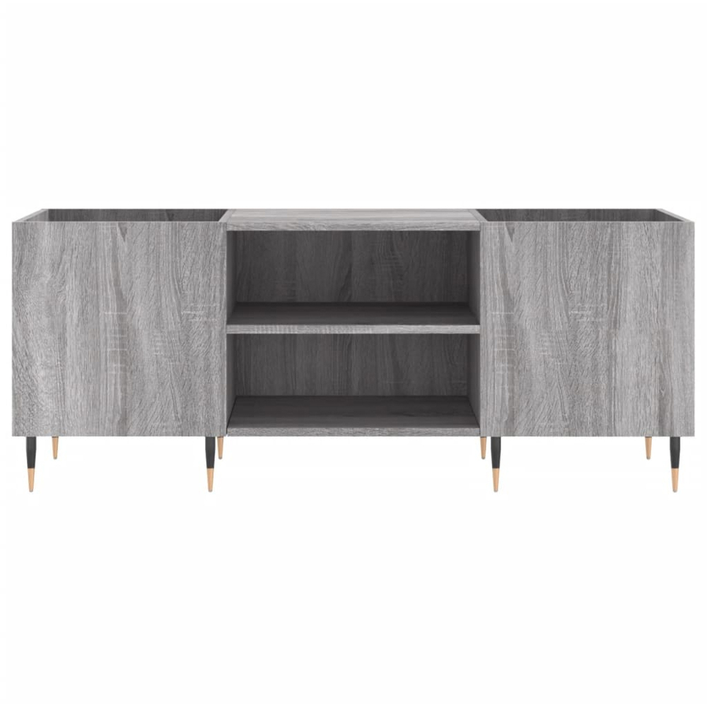 vidaXL 2 Shelf Grey Sonoma Wide Record Cabinet Image 4