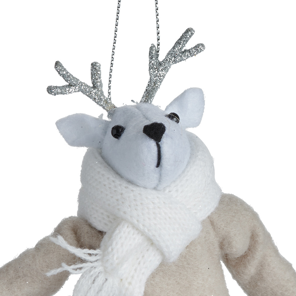Wilko Frost Felt Reindeer with Scarf 4pk Image 4