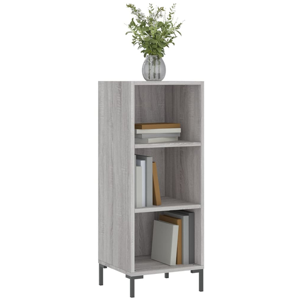 vidaXL 3 Shelf Grey Sonoma Wooden Sideboard Image 3