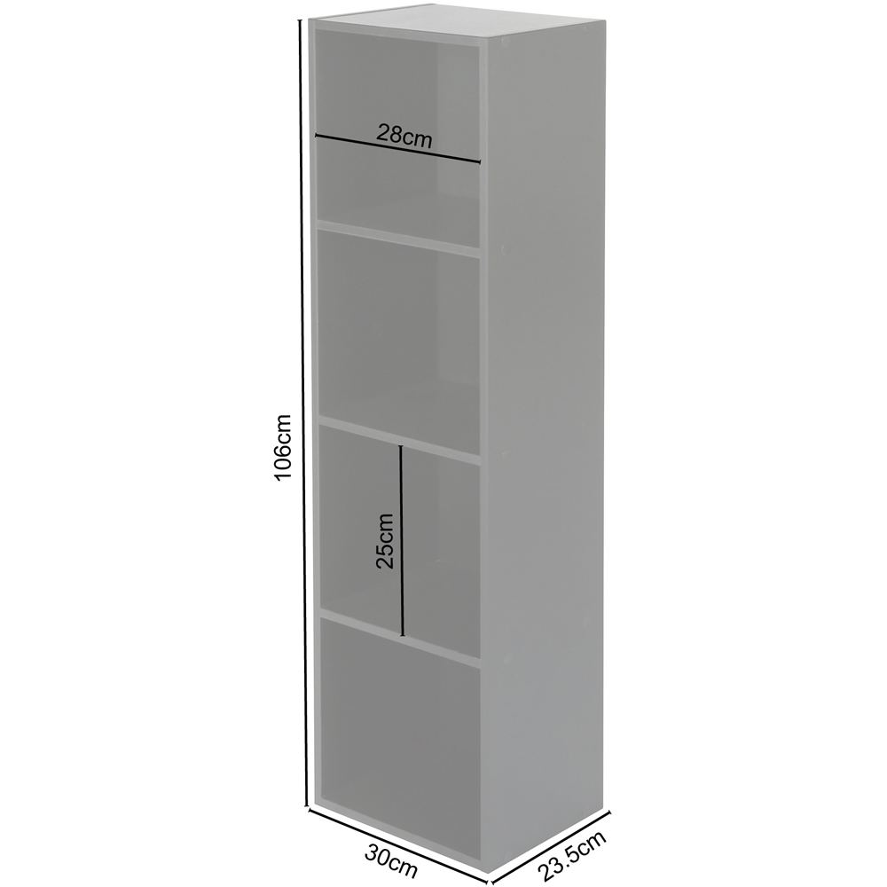 Jane 4 Shelf Black Cube Storage Unit Image 7