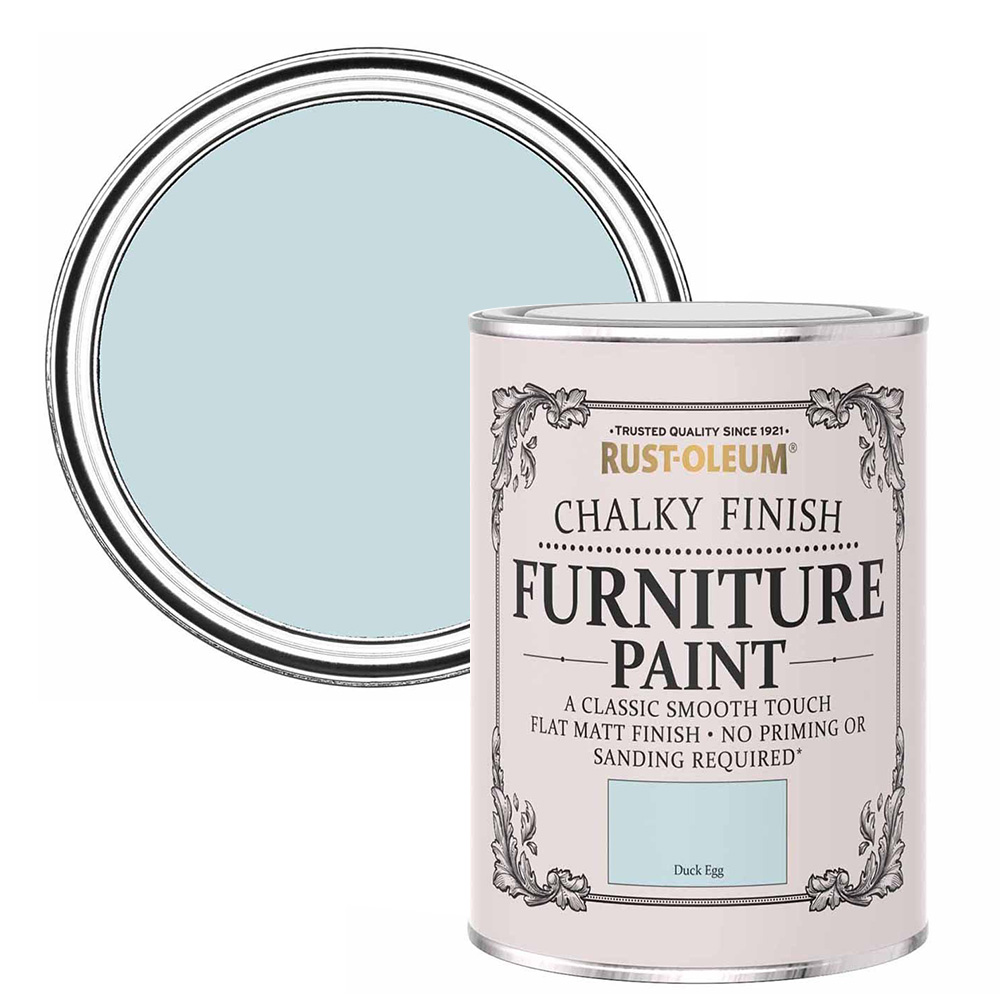 Rust-Oleum Chalky Furniture Paint Duck Egg 125ml Image 1