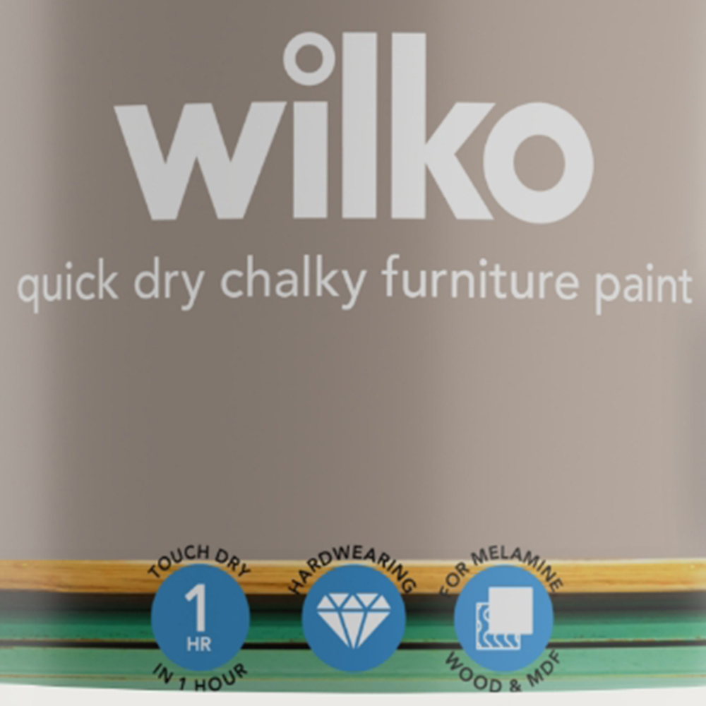 Wilko Quick Dry Chalk White Furniture Paint 2.5L Image 3