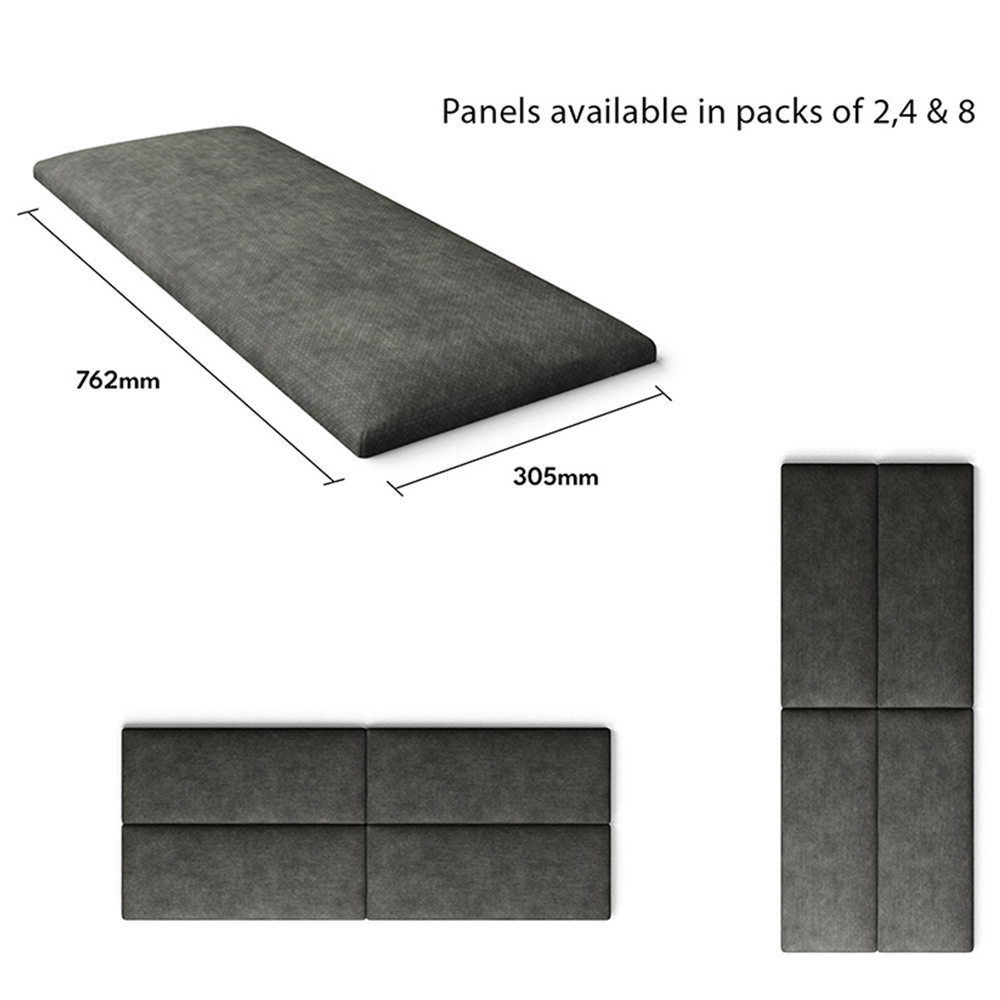 Aspire EasyMount Granite Kimiyo Linen Upholstered Wall Mounted Headboard Panels 4 Pack Image 5