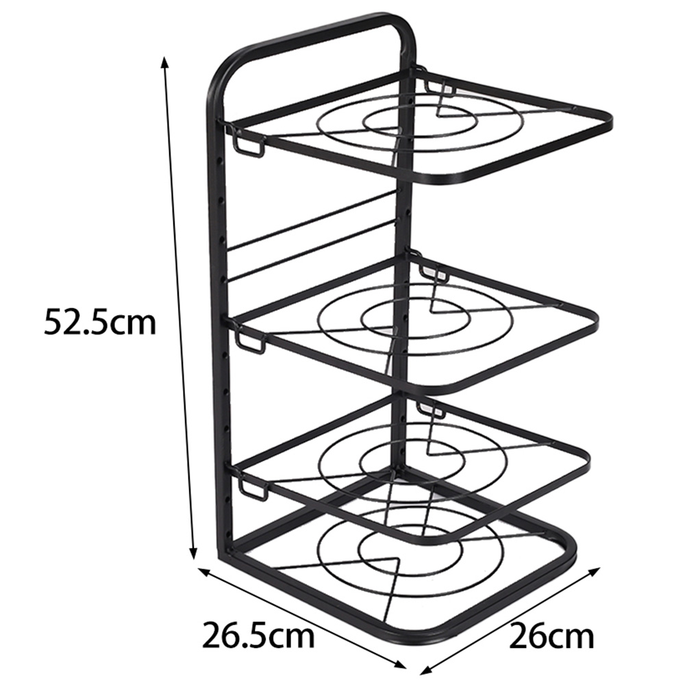 Living and Home 4 Tier Kitchen Pot Pan Organiser Rack Image 5