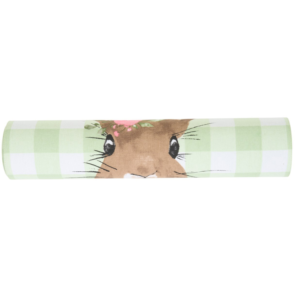 Gingham Bunny Table Runner Green Image 2
