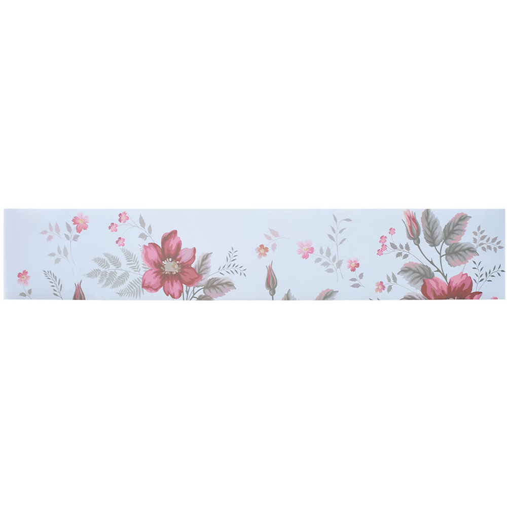 Living and Home Floral Pattern Red Self-Adhesive Peel and Stick Stair Riser Sticker 12 Pack Image 3