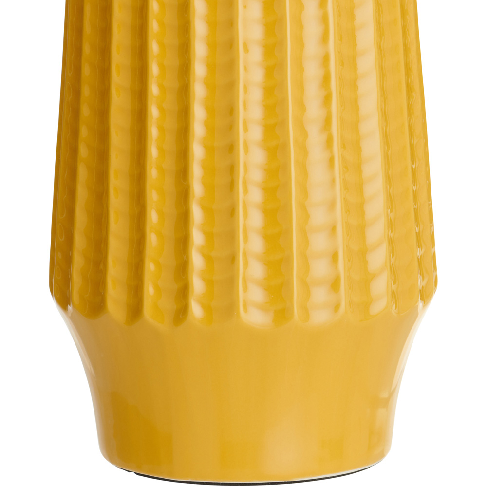 Wilko Ochre Ceramic Knit Base Table Lamp Image 5