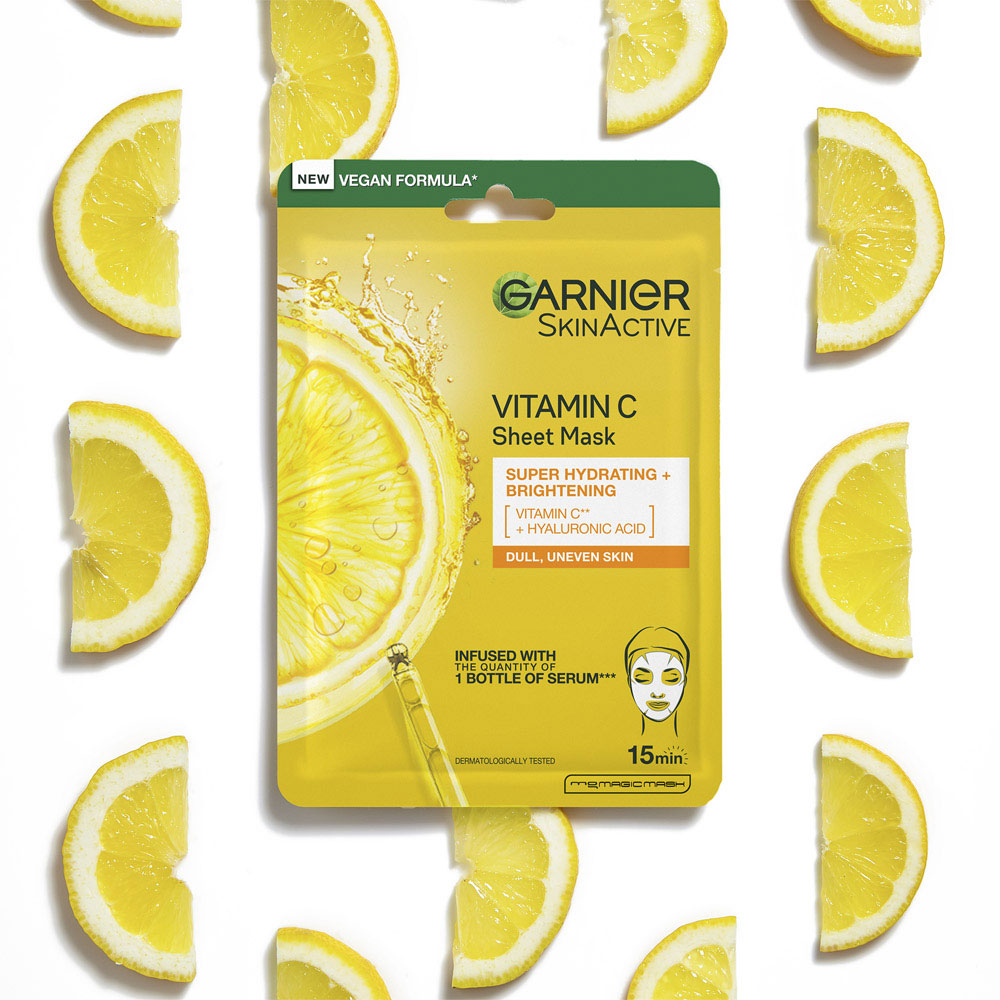 Garnier Skinactive Vitamin C Super Hydrating and Brightening Sheet Mask Image 8