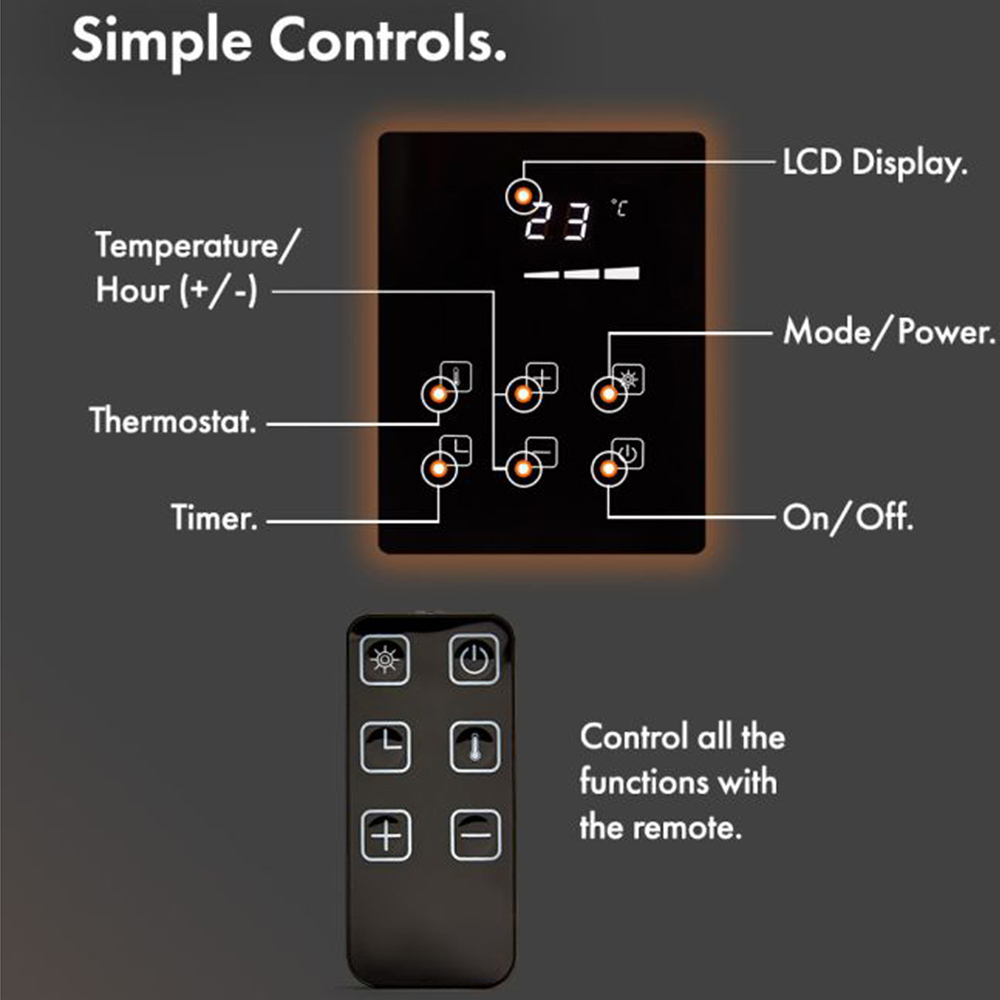 VonHaus 11 Fin Black Digital Oil Filled Radiator Image 6