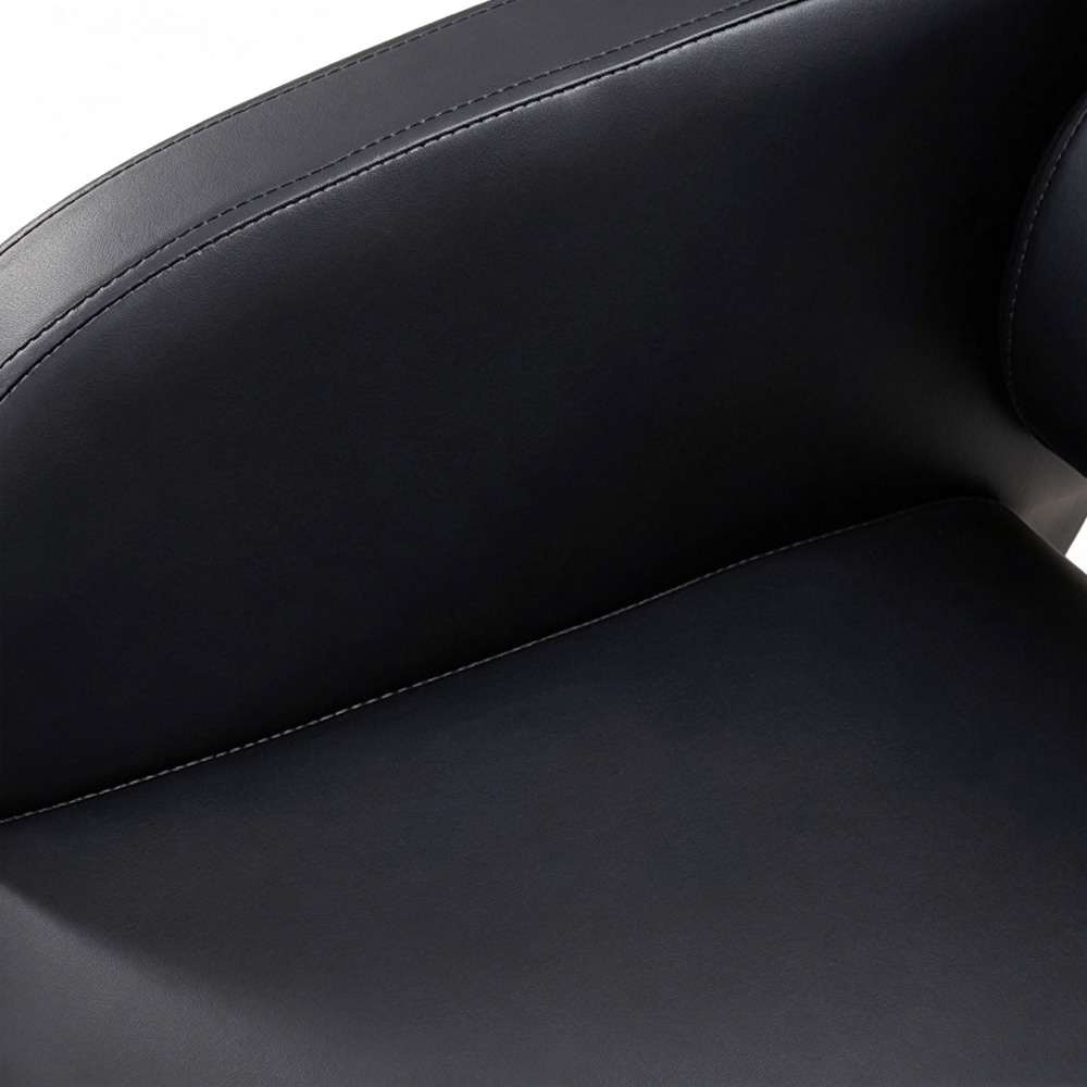 Living and Home Black and Gold Barber Chair with Hydraulic Lift and Footrest Image 3