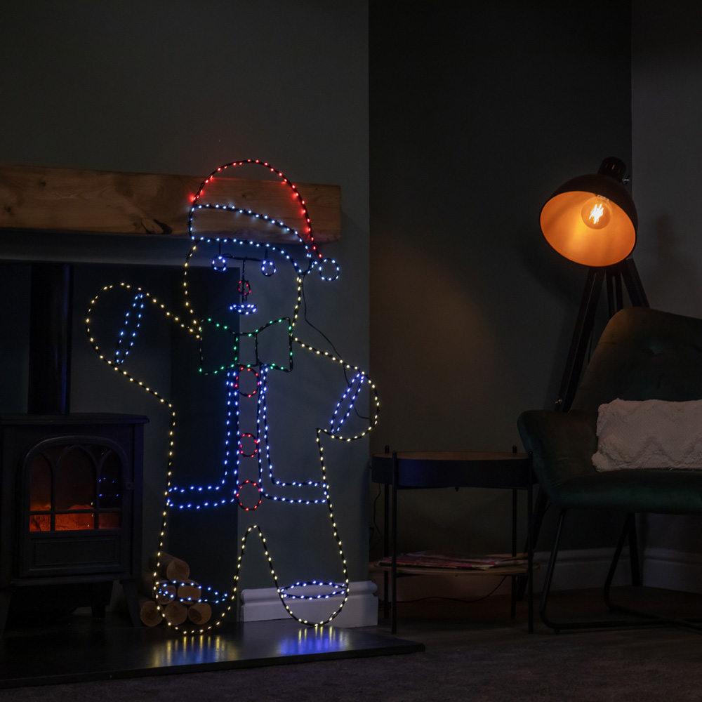 Samuel Alexander FlexiBright 456 Multicoloured LED Gingerbread Man Christmas Decoration 1.2m x 90cm Image 2