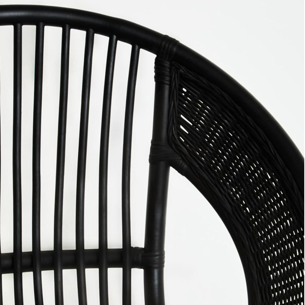 Interiors by Premier Lagom Black Rattan Chair Image 8
