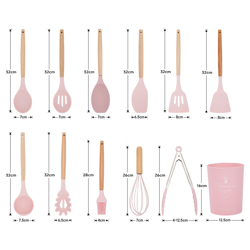 Living and Home 11 Piece Silicone Kitchen Utensil Set Image 7