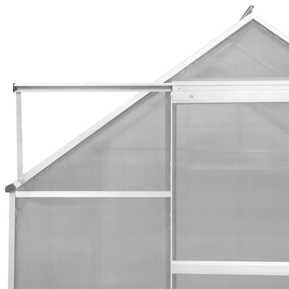 MonsterShop Silver Polycarbonate 6 x 10ft Greenhouse Image 5