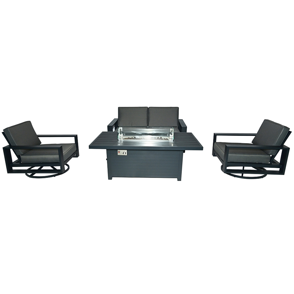 Furniture One 4 Seater Aluminium Garden Dining Set Image 2