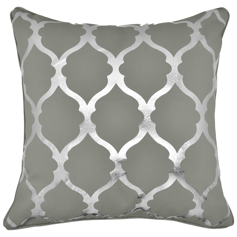 Velosso Arabesque Grey Filled Cushion 43 x 43cm 2 Pack Image 1
