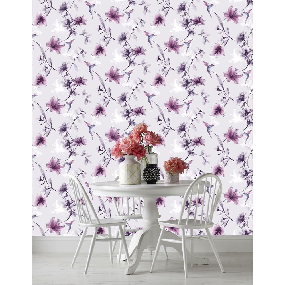 Superfresco Easy Wallpaper X-Ray Floral Purple Image 2