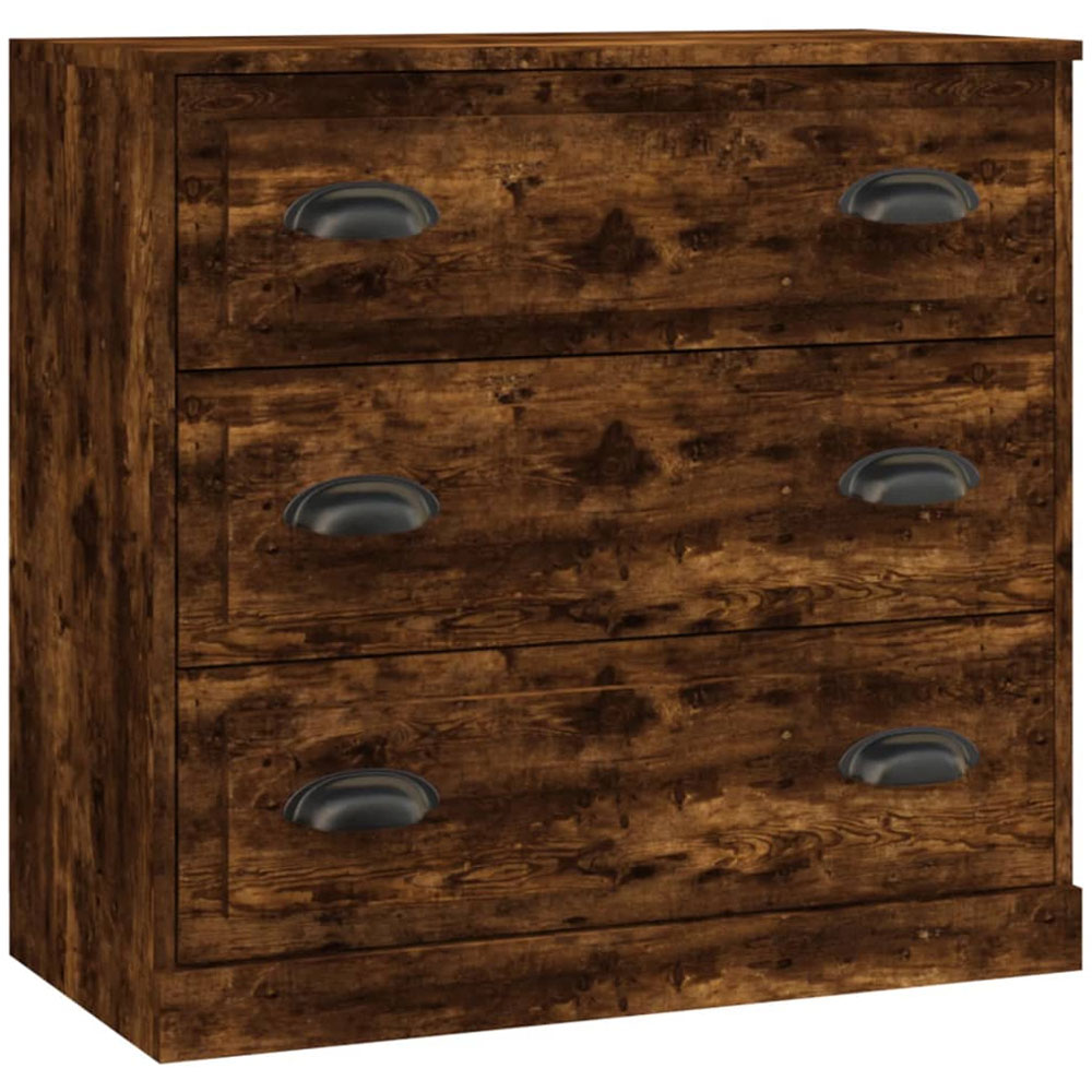 vidaXL 6 Drawer Smoked Oak Sideboard Image 2