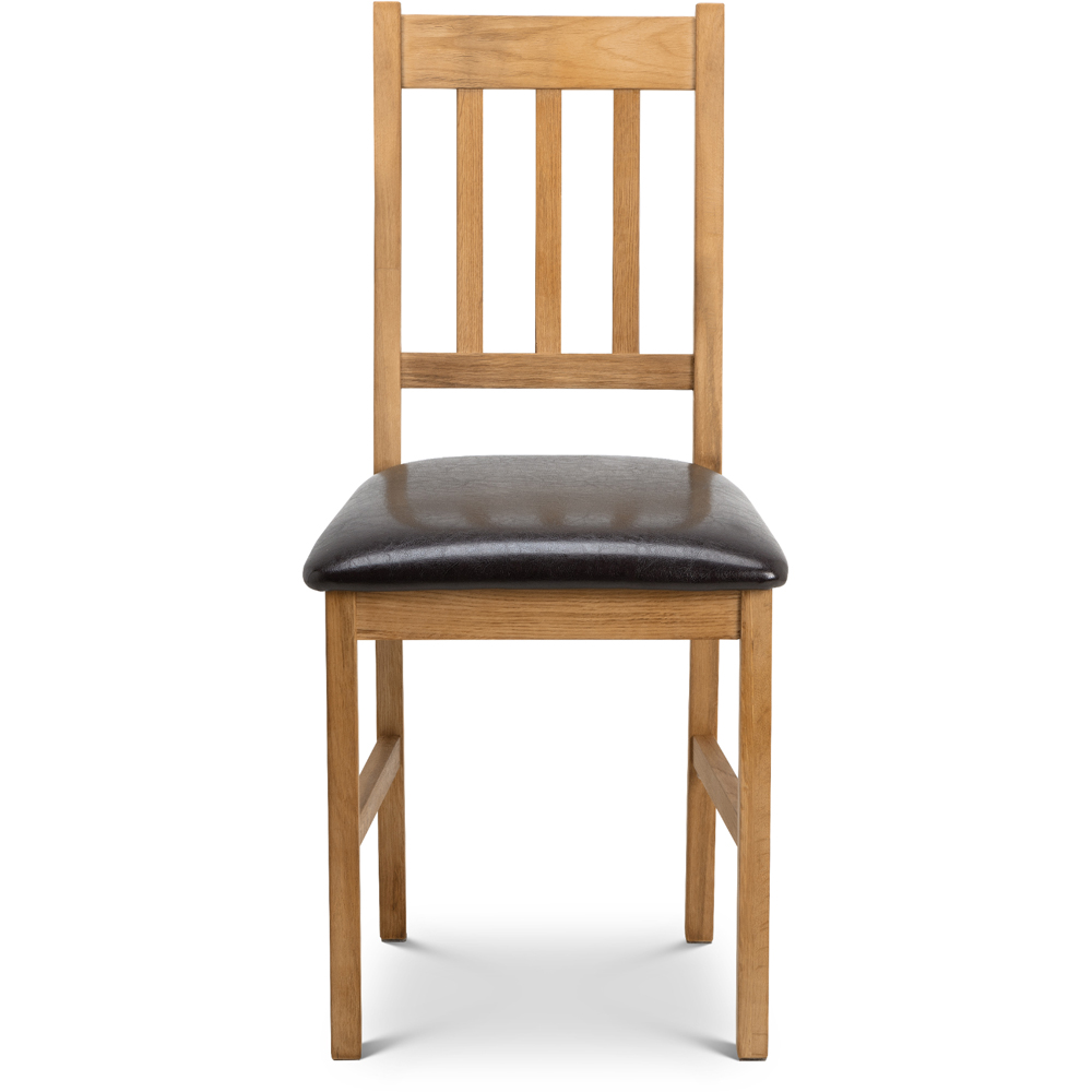 Julian Bowen Coxmoor Set of 2 Oak Chair Image 4