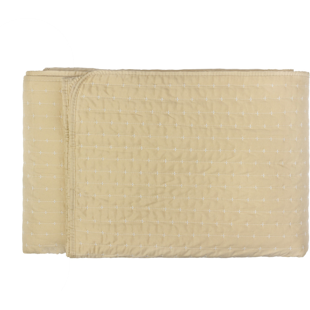 Paoletti Henley Champagne Pin-Cord Bedspread 235 x 235cm Image 3