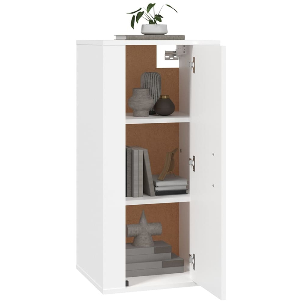 vidaXL Single Door White Wall Mounted TV Cabinet Image 3