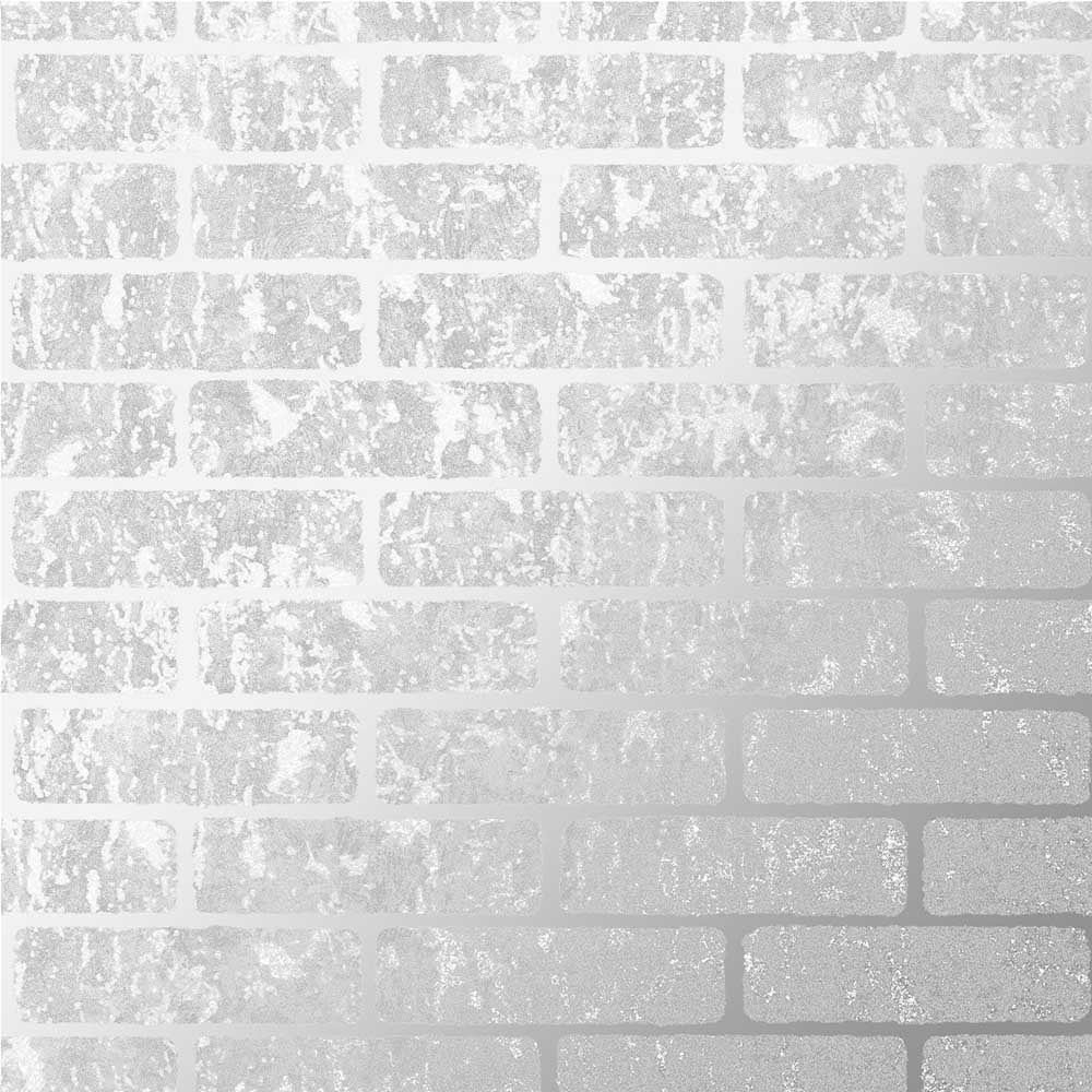 Superfresco Milan Wallpaper Brick Silver Image 1