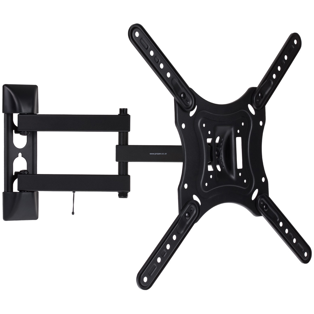 ProperAV Black 23 to 55 Inch Heavy Duty Swing Arm Tilt and Swivel TV Bracket Image 1