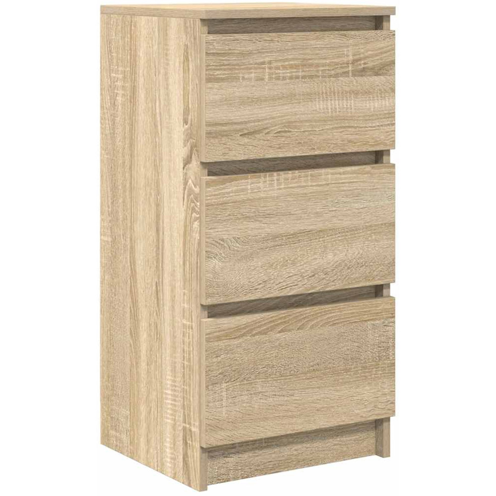vidaXL 3 Drawer Sonoma Oak Sideboard Image 2