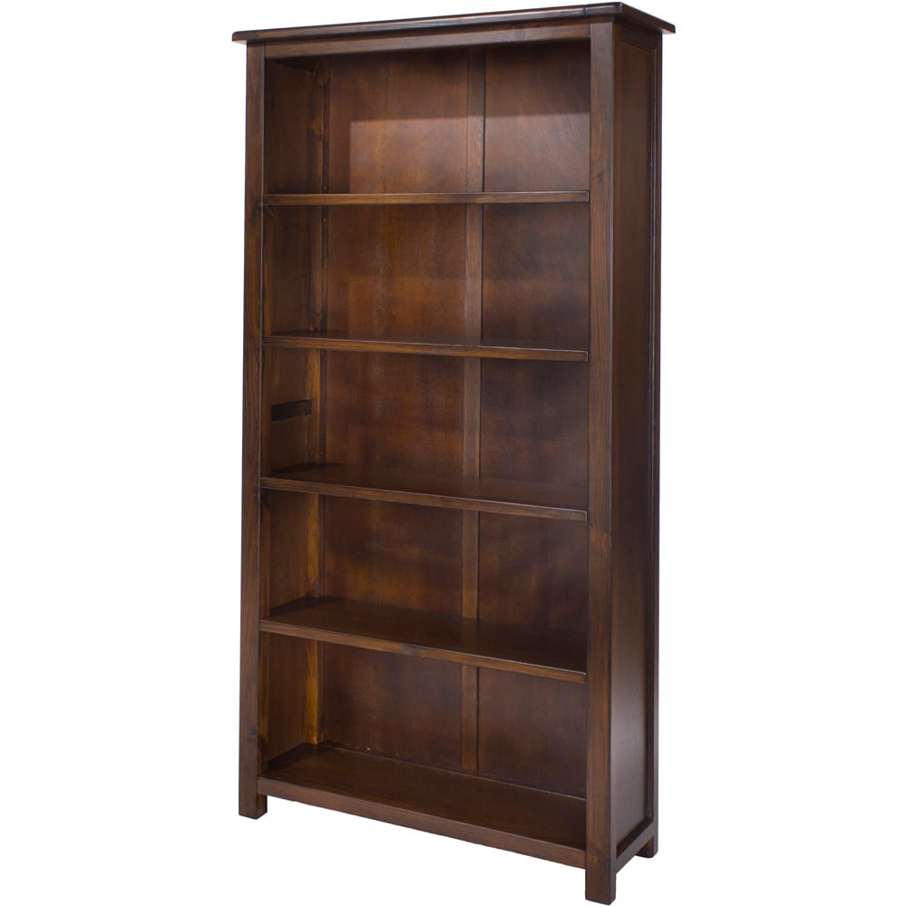 Boston 5 Shelf Dark Lacquer Tall Bookcase Image 2