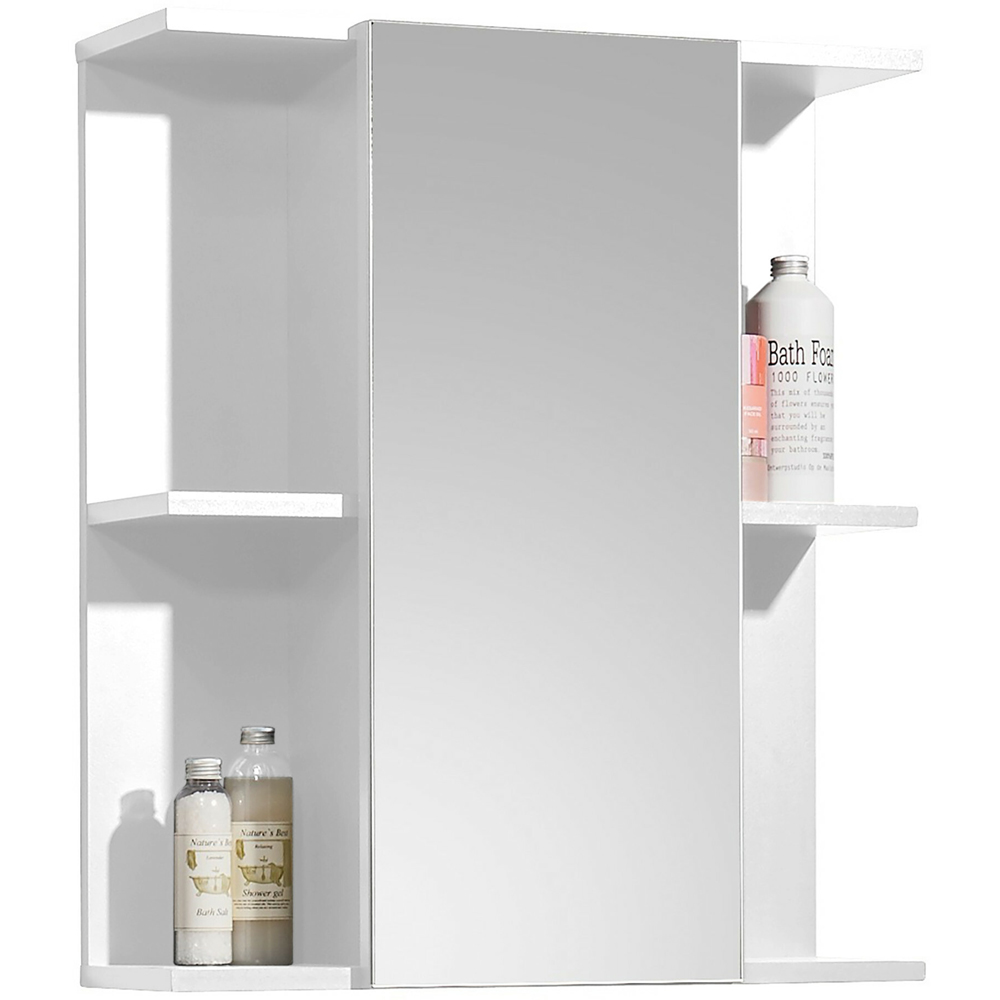 Julian Bowen Mandy Single Door White Mirrored Cabinet Image 3