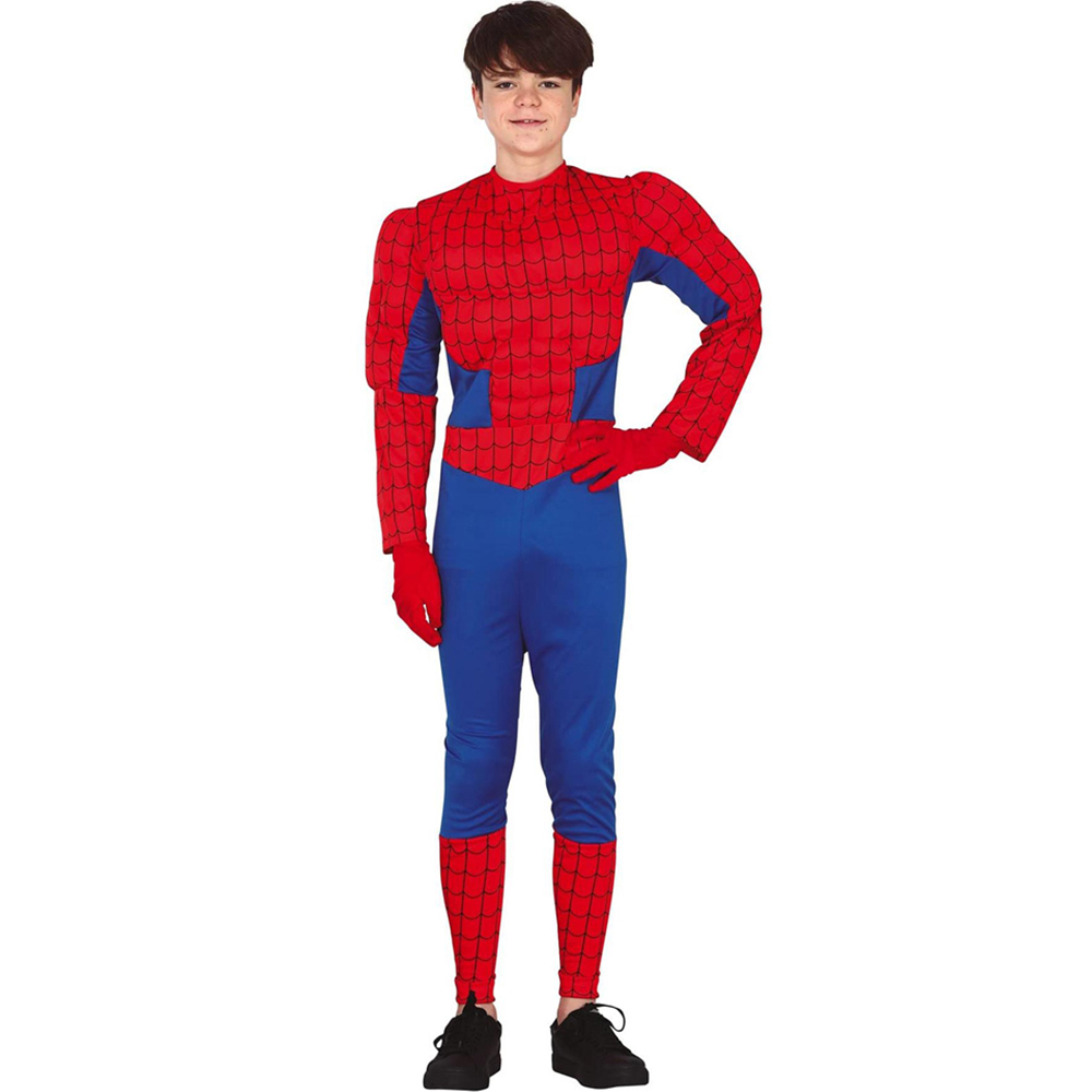 Fiestas Guirca Brawny Superhero Red and Blue Costume 14 to 16 Years Image 2