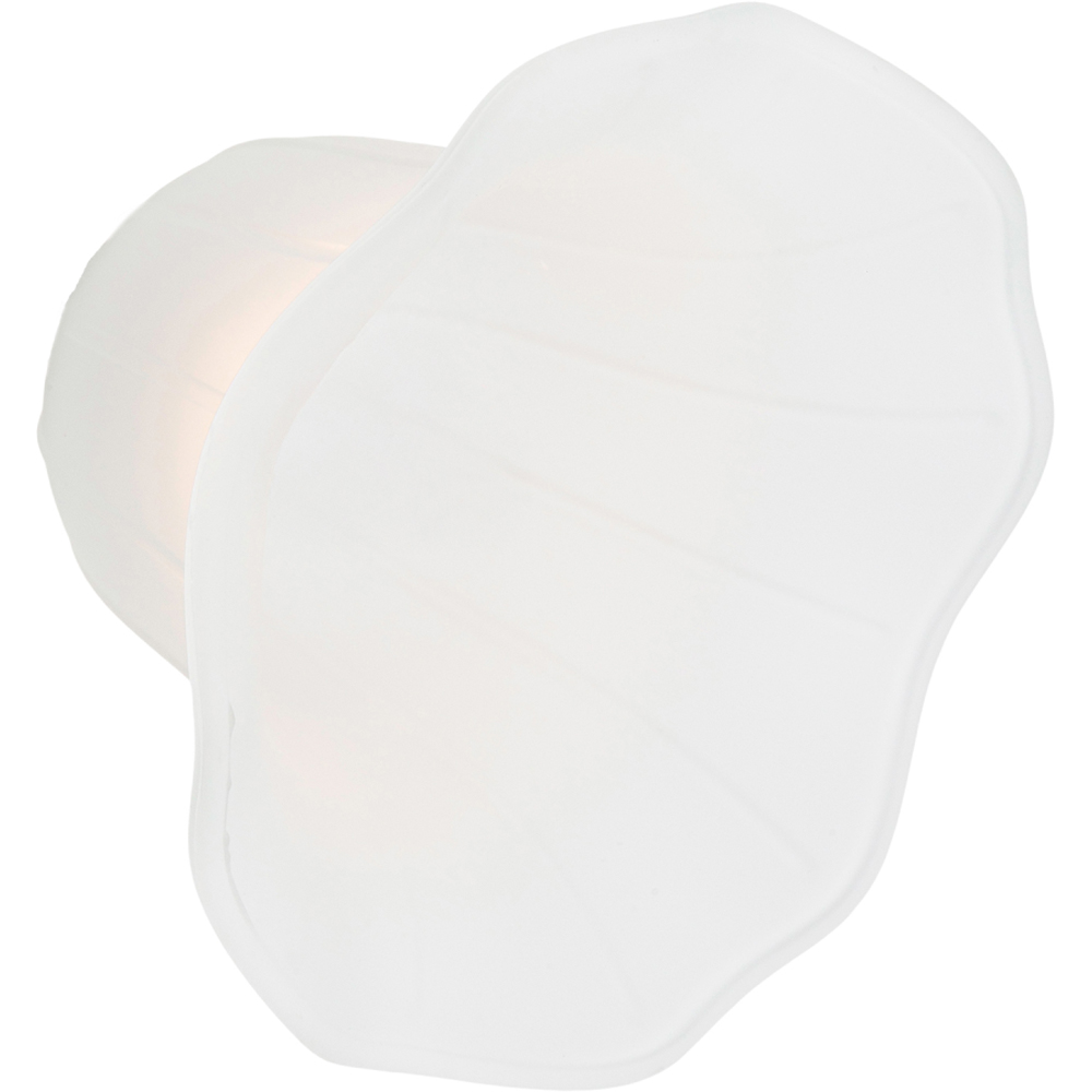 Happy Homewares Frosted White Lined Glass Shade 2 Pack Image 5