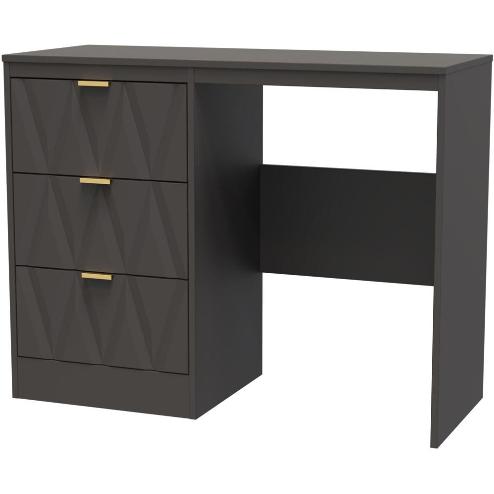 Crowndale Las Vegas 3 Drawer Graphite Dressing Table Image 2