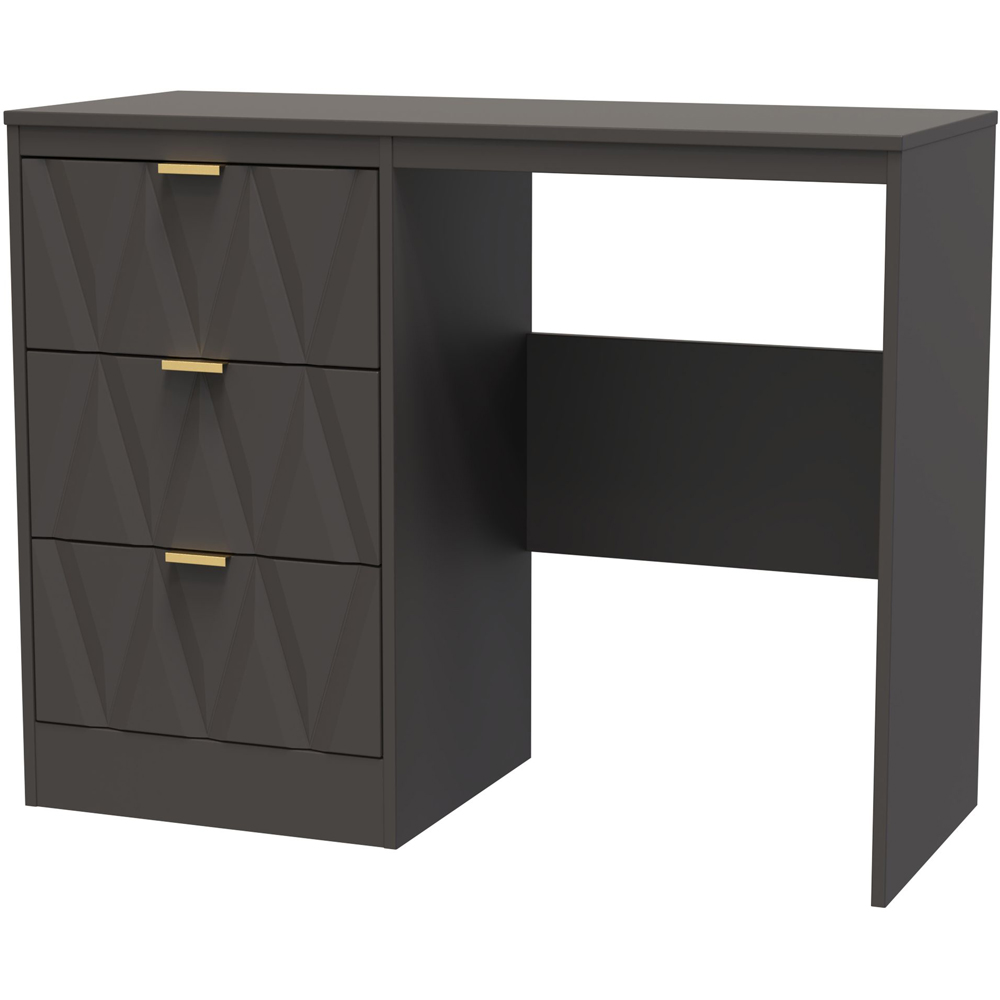 Crowndale Las Vegas 3 Drawer Graphite Dressing Table Ready Assembled Image 2