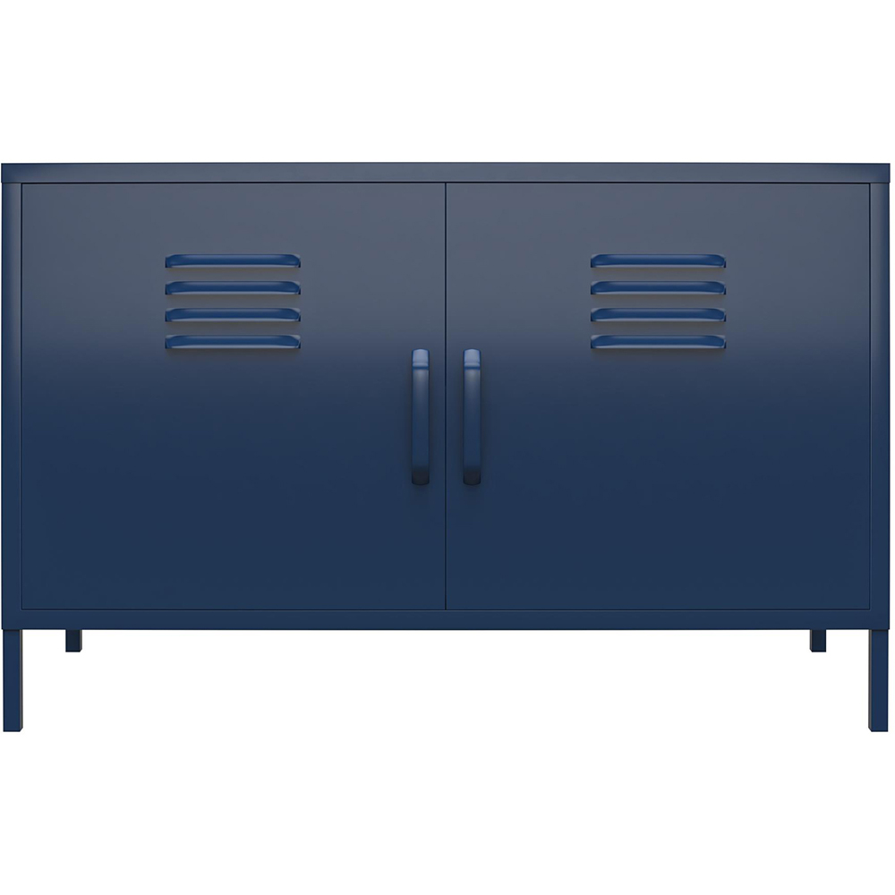 Dorel Bradford 2 Door 2 Shelf Navy Metal Accent Cabinet Image 3