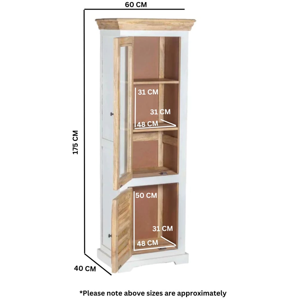 Brooklyn Alfie 2 Door Wooden Display Cabinet Image 7