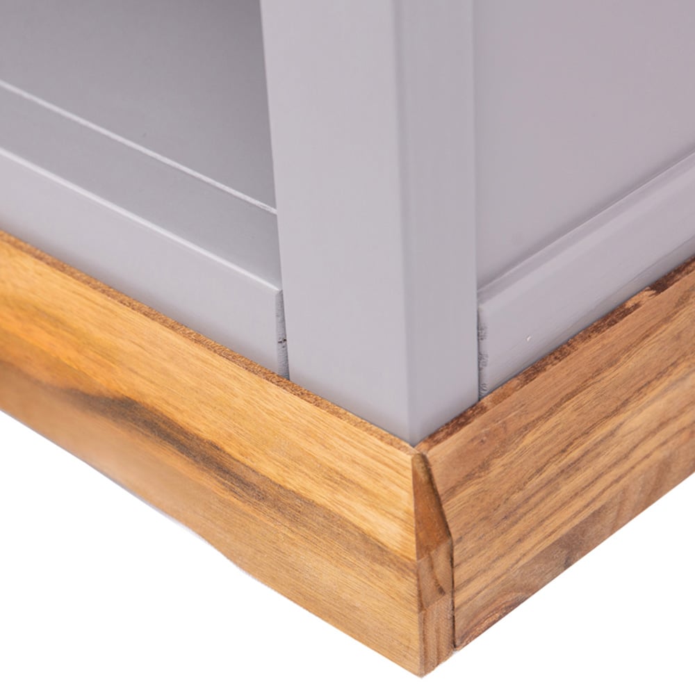 Biccari 4 Shelf Grey Wide Bookcase Image 7