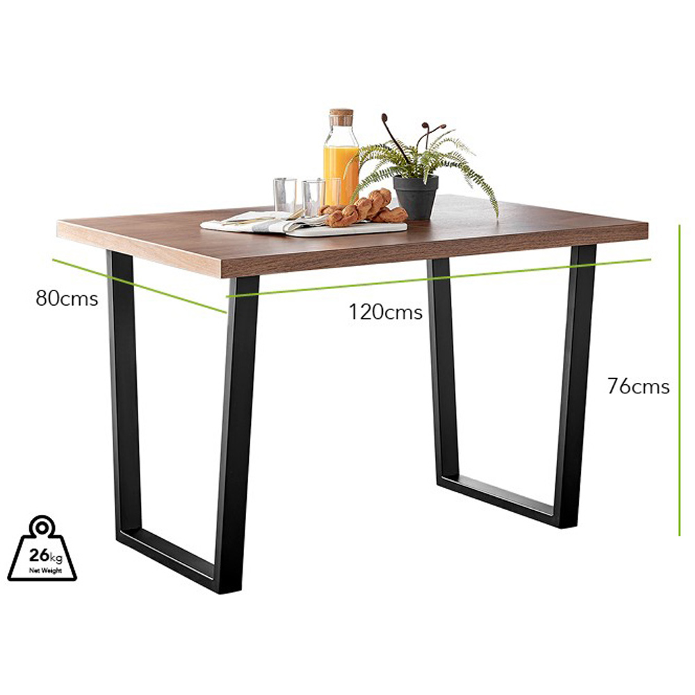 Furniturebox Solo 4 Seater Dining Table Wood Image 8