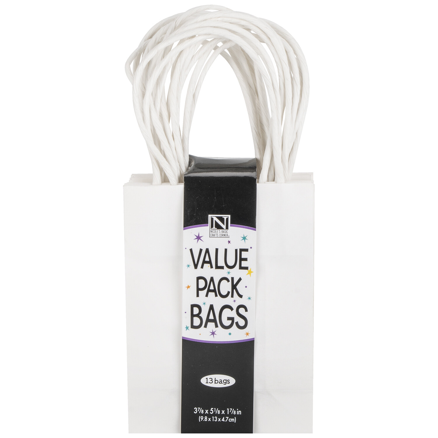Nicole's Basic Craft Corner White Paper Bag 13 Pack Image